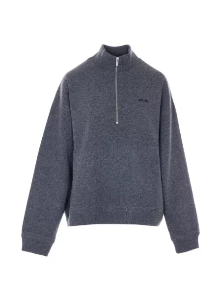 Pulover Miu Miu cu broderie gri