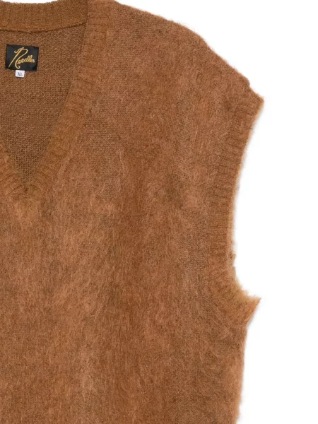Vlněná vesta Needles bez rukávů hnědá