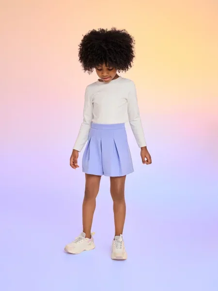 Reserved Спідниця-шорти з принтом синій