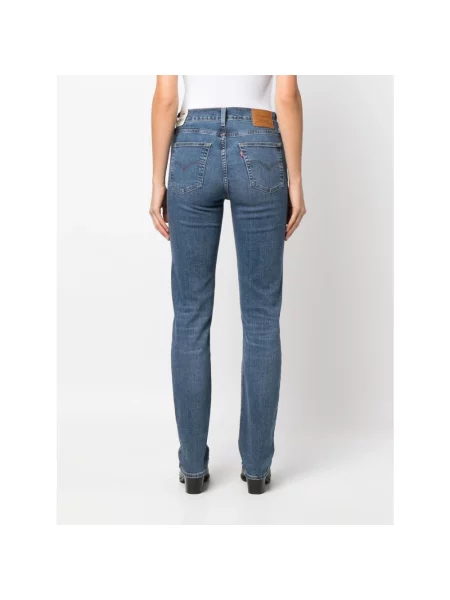 Jeansy straight leg Levi's z wysoką talią niebieskie