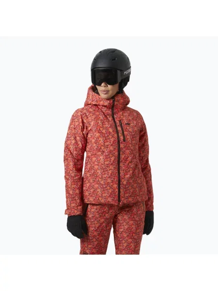 Geacă de schi pentru femei Helly Hansen Valdisere red floral aop roșu