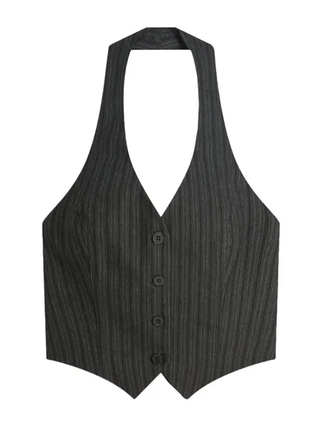 Bershka Vestă de costum / metalic gri