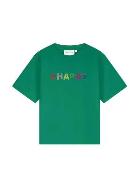 Koszulka Fabienne Chapot z perełkami zielona