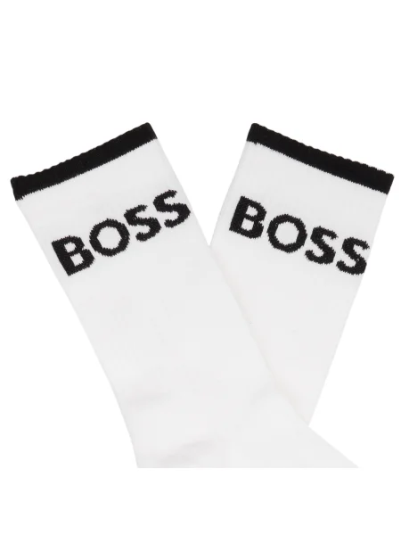 Pruhované ponožky Boss biela
