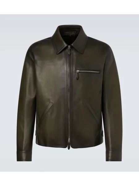 Кожено яке Berluti зелено
