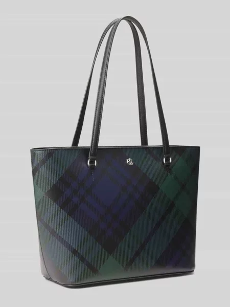 Lauren Ralph Lauren torebka shopper skórzana czarna