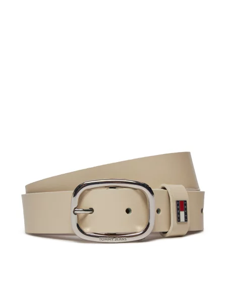Tommy Jeans pas usnjeni bež