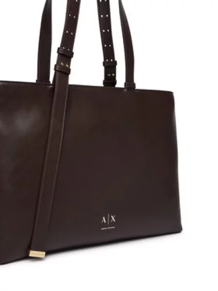 Torbica Armani Exchange Tamno smeđa