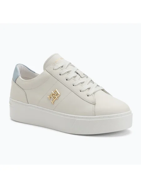 Дамски обувки Tommy Hilfiger Platform Court ecru/breezy blue бежово
