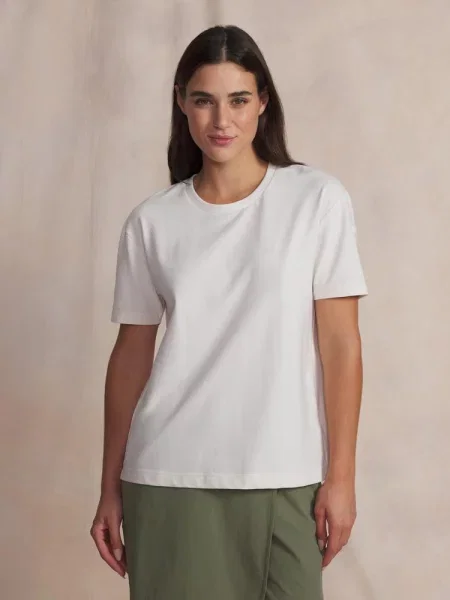 T-shirt TBS Greige biały