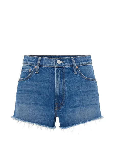 Pantaloni scurți din denim Mother albastru