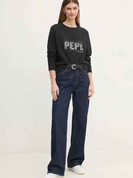 Свитер Pepe Jeans с аппликацией черный