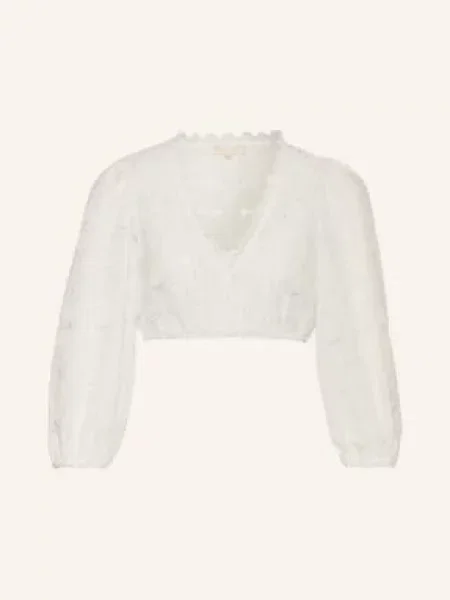 Krüger Bluzka Dirndl Z Koronki Ażurowanej weiss biała