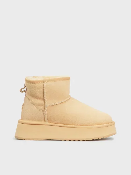 Кожаные сапоги Prpy бежевые