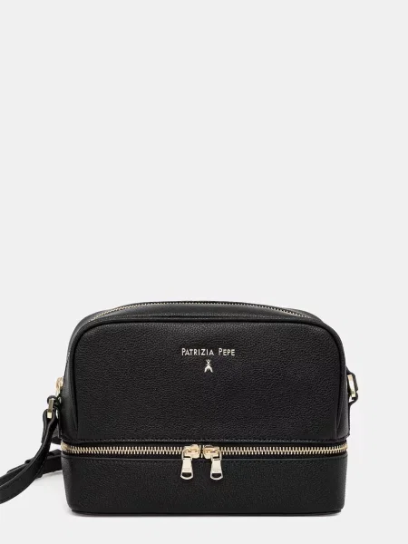 Patrizia Pepe torebka skórzana czarny