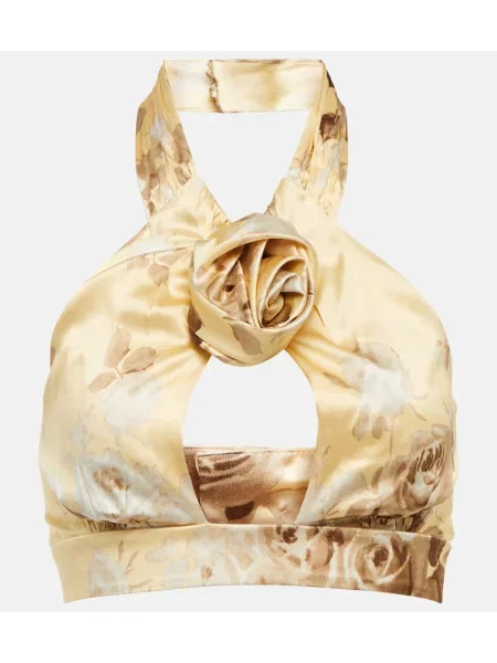 Cropp top Alessandra Rich din satin cu model floral