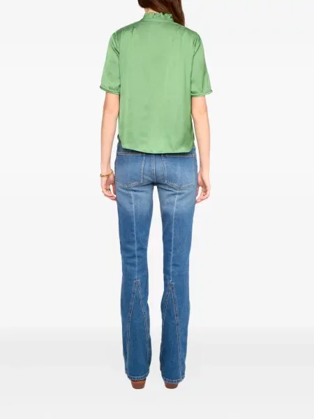Top Zadig&voltaire cu volane verde
