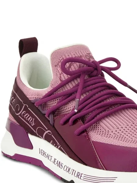 Sneakerși Versace Jeans Couture tricotate cu autograf roz