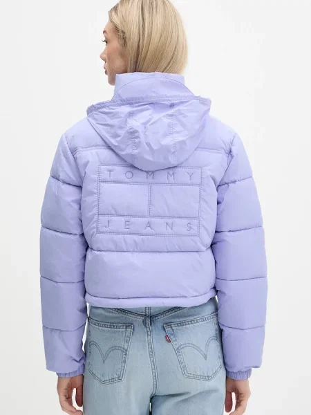 Яке Tommy Jeans зимен модел виолетово