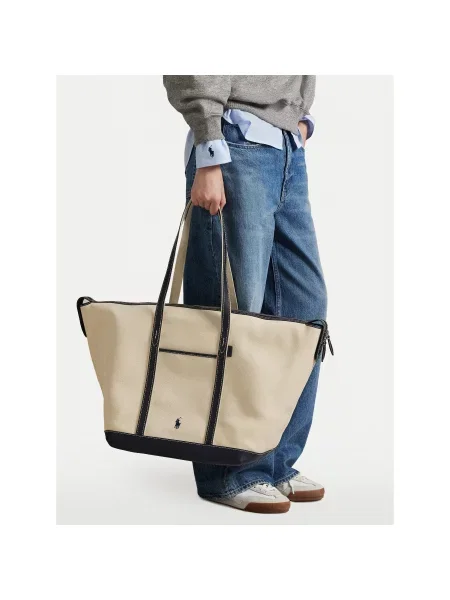Kabelka Polo Ralph Lauren béžová