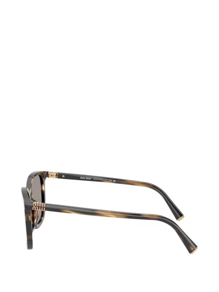 Ριγέ γυαλιά ηλίου Miu Miu Eyewear καφέ