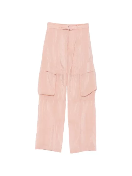Cu centură pantaloni cargo The Frankie Shop roz