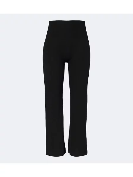 Decupat pantaloni Leset din jerseu evazate negru