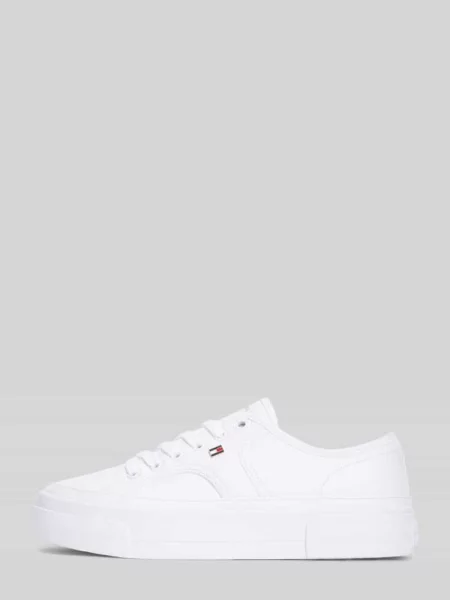 Sneakersy z prawdziwej skóry Tommy Hilfiger białe