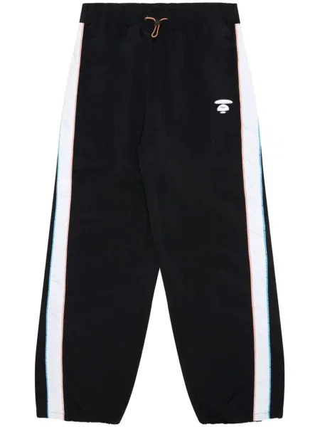 Pantaloni Aape By A Bathing Ape cu broderie negru