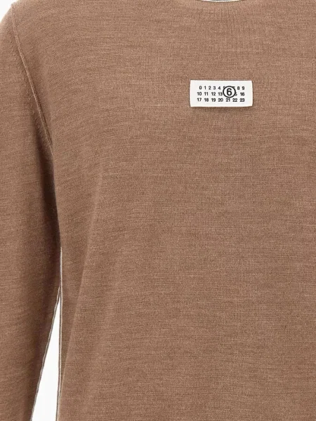 Pulover Mm6 Maison Margiela cu autograf maro