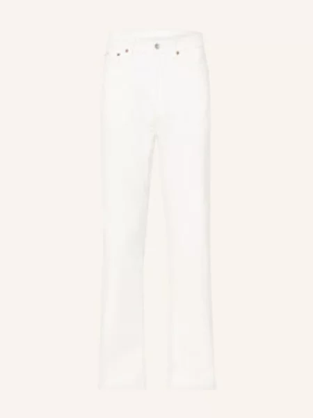 Calvin Klein Jeans Jeansy Straight Fit beige białe