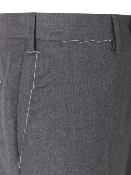 Pantaloni Pt Torino din țesătură twill maro