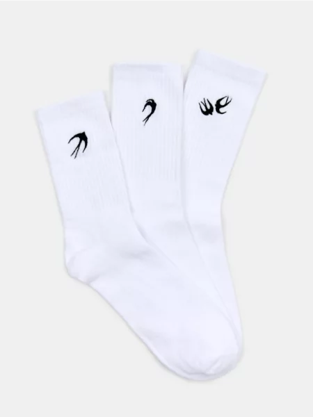 Шкарпетки з вишивкою 3 шт білий