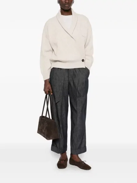 Lung pulover Brunello Cucinelli tricotate