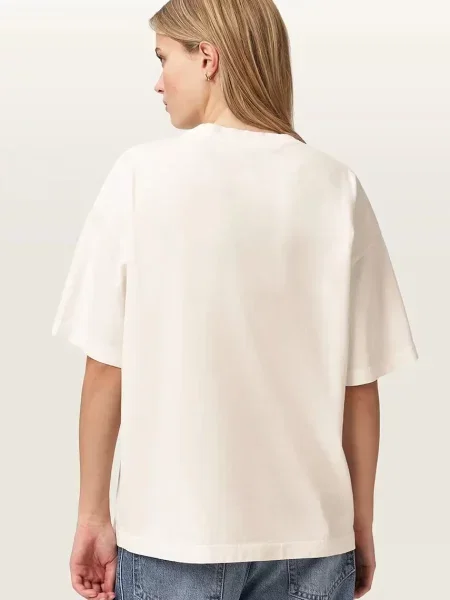 AllSaints Tricou INSIGNIA ETTA | Oversize fit alb