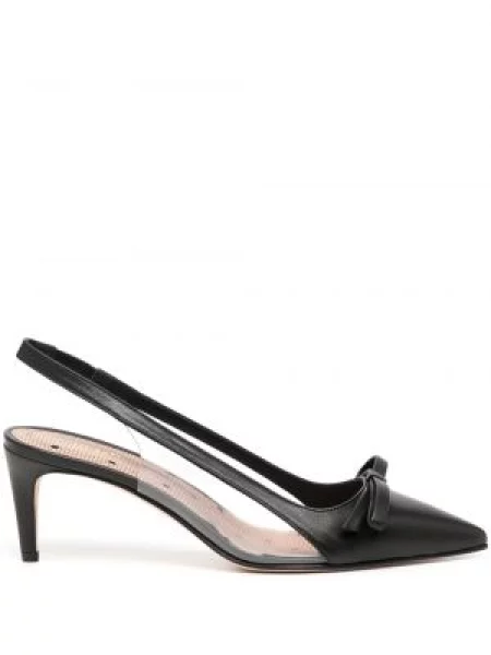 Pantofi cu toc Red(v) din piele slingback negru