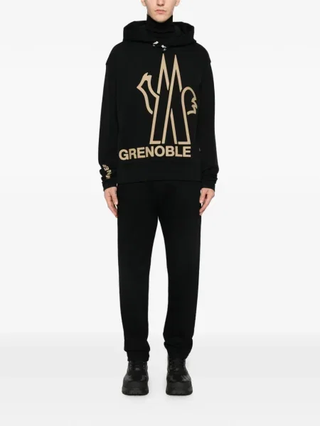 Hanorac cu glugă Moncler Grenoble negru