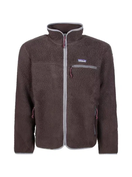 Geacă Patagonia din fleece retro maro