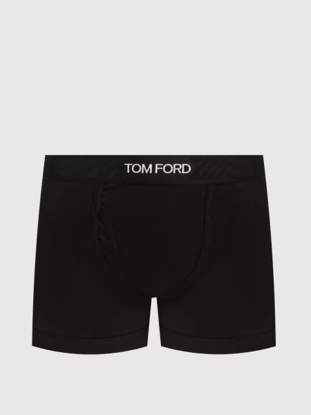 Труси-боксери з контрастним візерунком логотипа Tom Ford чорні