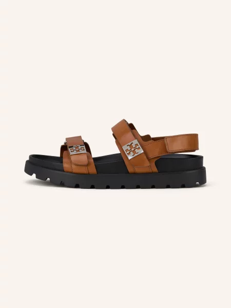 Tory Burch Sandály Mellow Sport koňaková stříbrná