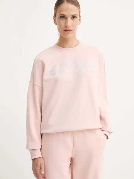 Суитчър Guess с апликация розово