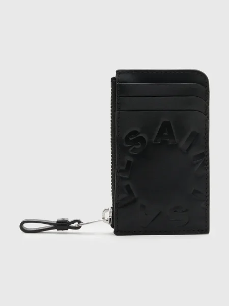 AllSaints portofel de piele TIERRA barbati negru