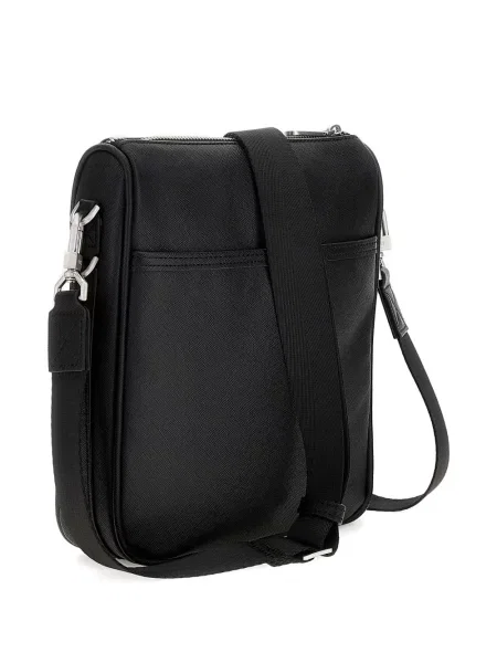 Crossbody taška Guess s autogramem černá