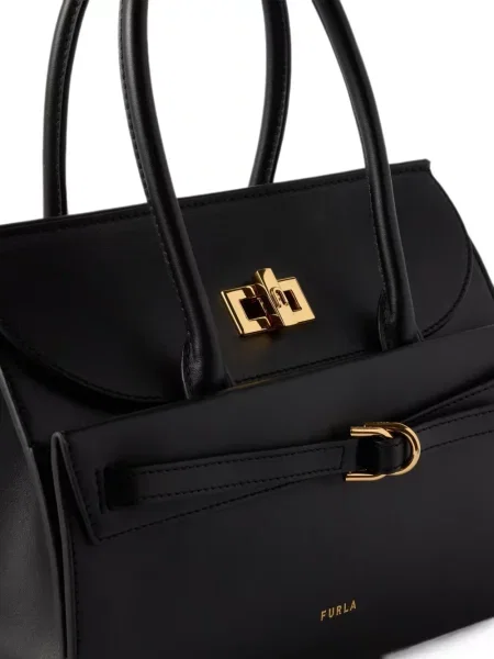 Geantă shopper Furla din piele negru