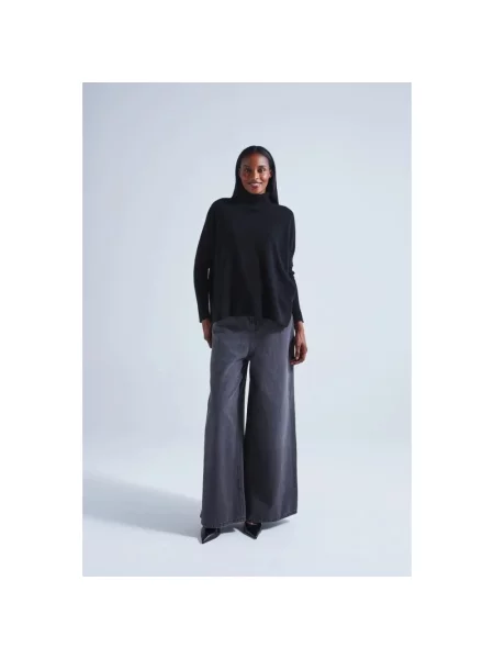 Sweter Absolut Cashmere z kaszmiru z wysokim kołnierzem czarny