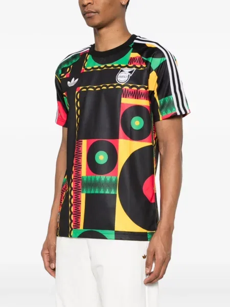 Tricou Adidas cu decolteu rotund negru