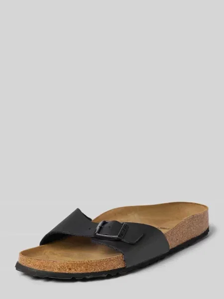 Klapki Birkenstock zamszowe wsuwane czarne