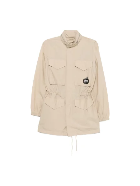 Parka Kenzo z nadrukiem beżowa