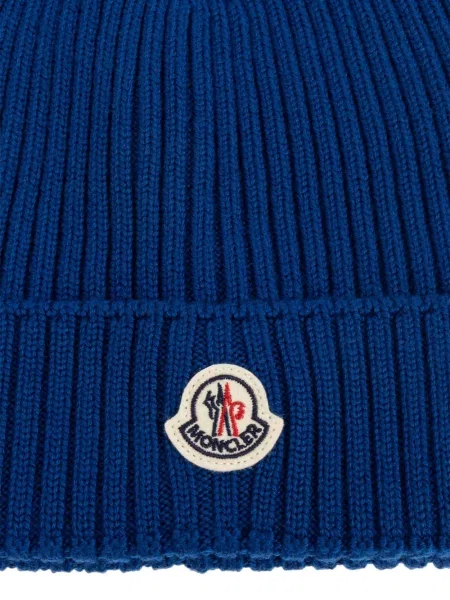 Czapka dziecięca Moncler Enfant niebieska