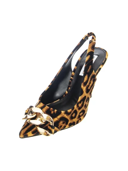 Czółenka Steve Madden skórzana w panterkę
